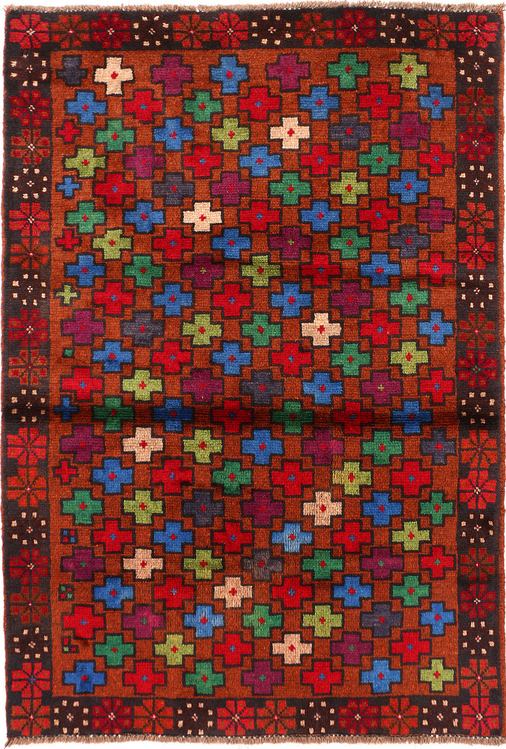 Multi Colored Baluchi 3' 3 x 4' 8 - No. 55094 - ALRUG Rug Store