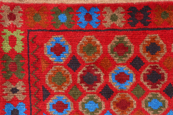 Firebrick Baluchi 3' 5 x 4' 9 - No. 55095 - ALRUG Rug Store