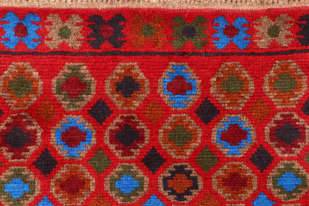 Firebrick Baluchi 3' 5 x 4' 9 - No. 55095 - ALRUG Rug Store