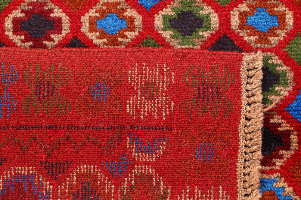 Firebrick Baluchi 3' 5 x 4' 9 - No. 55095 - ALRUG Rug Store