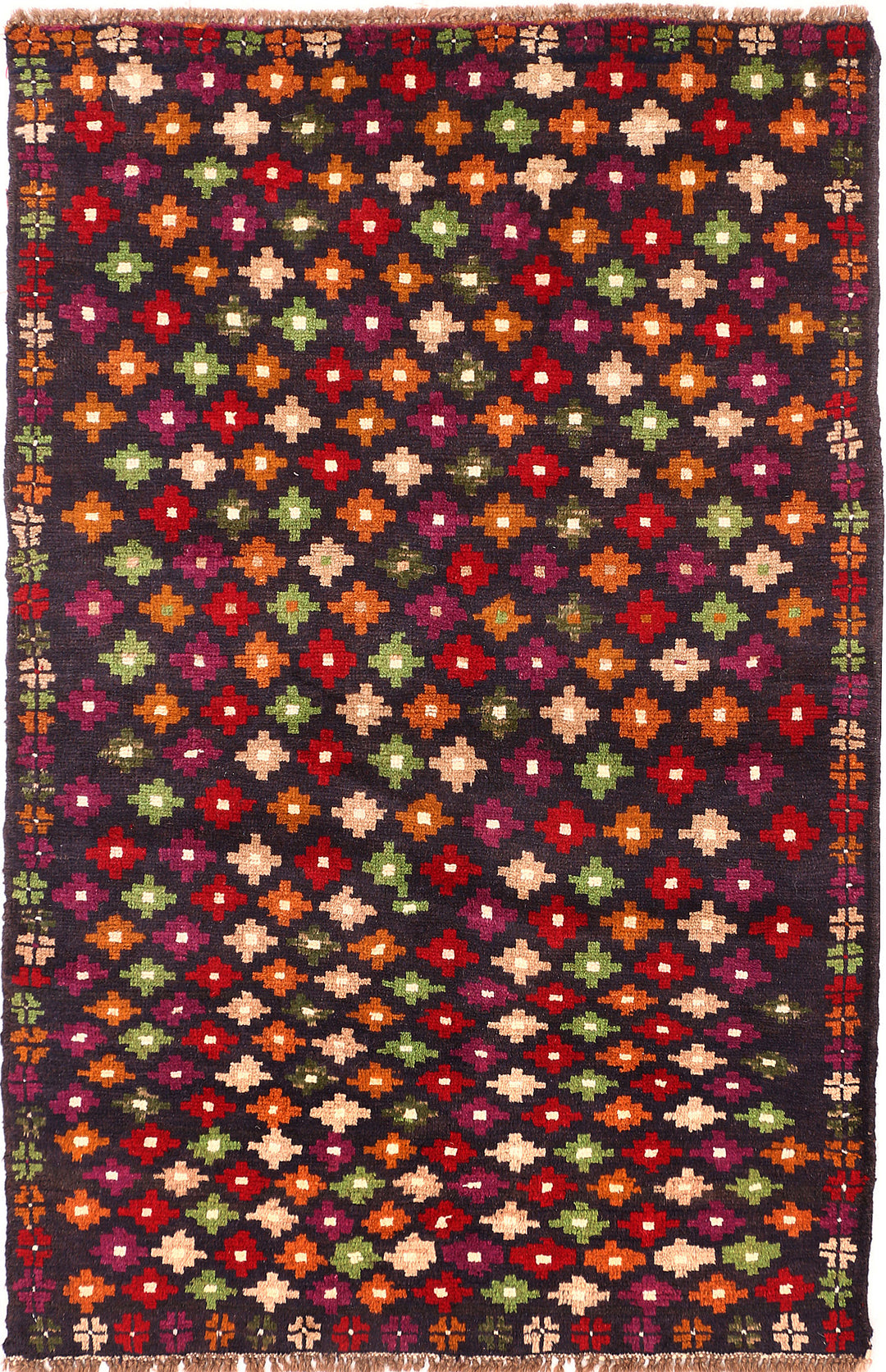 Multi Colored Baluchi 3' 3 x 4' 11 - No. 55101 - ALRUG Rug Store
