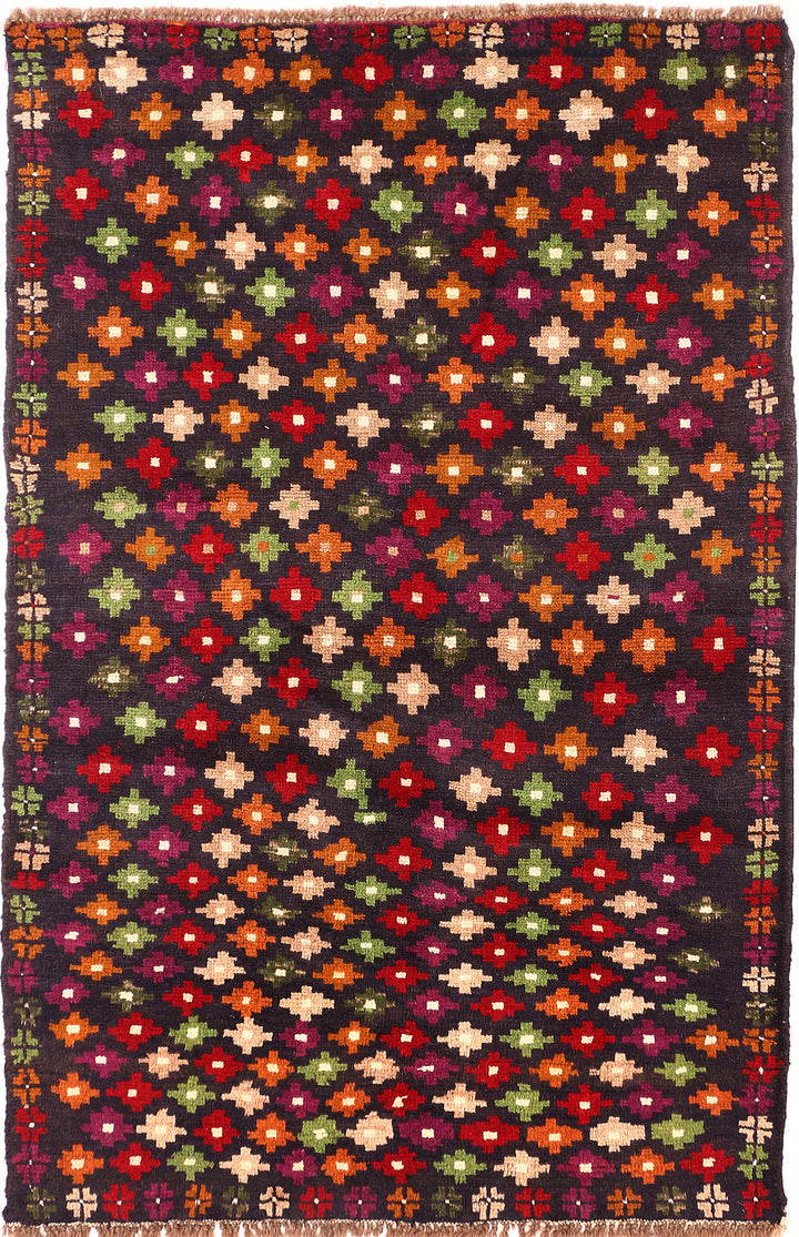 Multi Colored Baluchi 3' 3 x 4' 11 - No. 55101 - ALRUG Rug Store