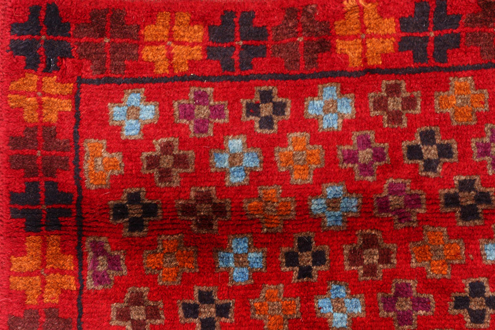 Firebrick Baluchi 3' 4 x 4' 4 - No. 55109 - ALRUG Rug Store
