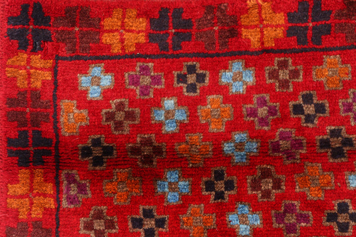 Firebrick Baluchi 3' 4 x 4' 4 - No. 55109 - ALRUG Rug Store