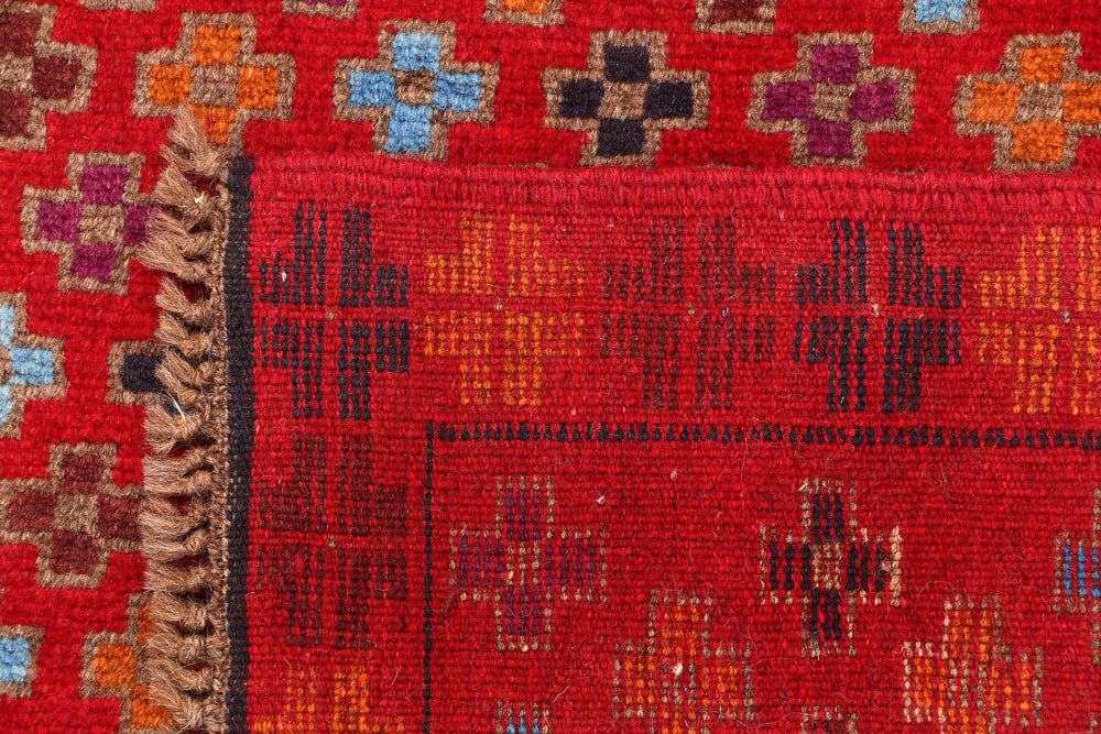 Firebrick Baluchi 3' 4 x 4' 4 - No. 55109 - ALRUG Rug Store