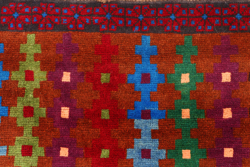 Multi Colored Baluchi 3' 5 x 4' 10 - No. 55125 - ALRUG Rug Store