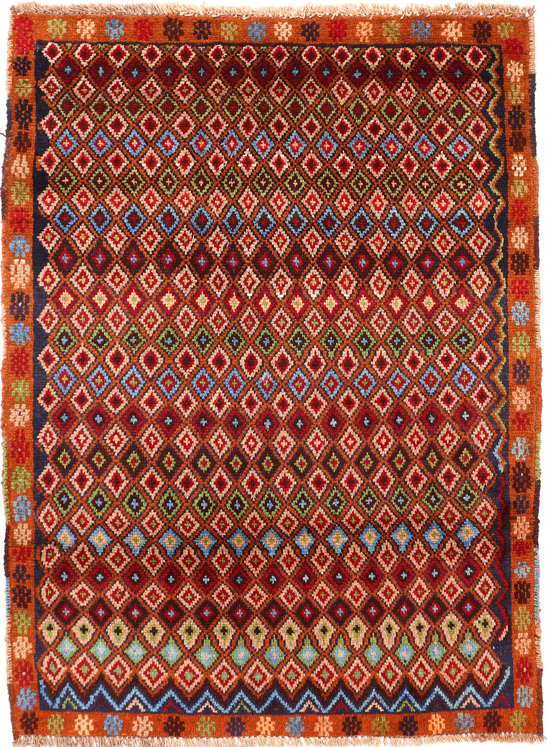 Multi Colored Baluchi 3' 5 x 4' 6 - No. 55128 - ALRUG Rug Store