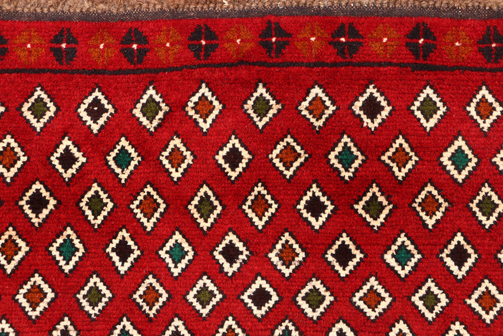 Firebrick Baluchi 3' 5 x 4' 6 - No. 55131 - ALRUG Rug Store