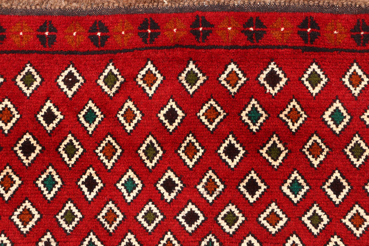 Firebrick Baluchi 3' 5 x 4' 6 - No. 55131 - ALRUG Rug Store