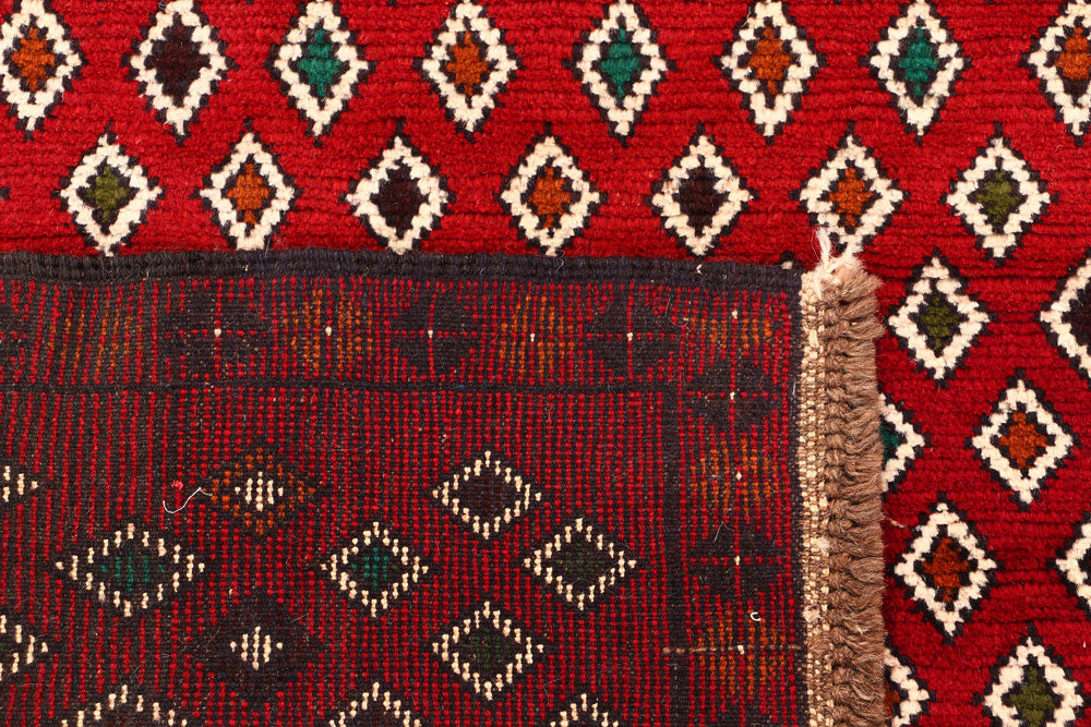 Firebrick Baluchi 3' 5 x 4' 6 - No. 55131 - ALRUG Rug Store