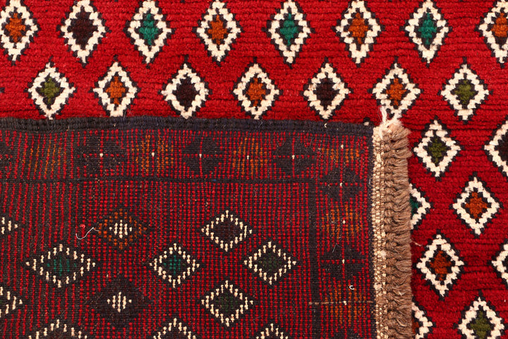 Firebrick Baluchi 3' 5 x 4' 6 - No. 55131 - ALRUG Rug Store