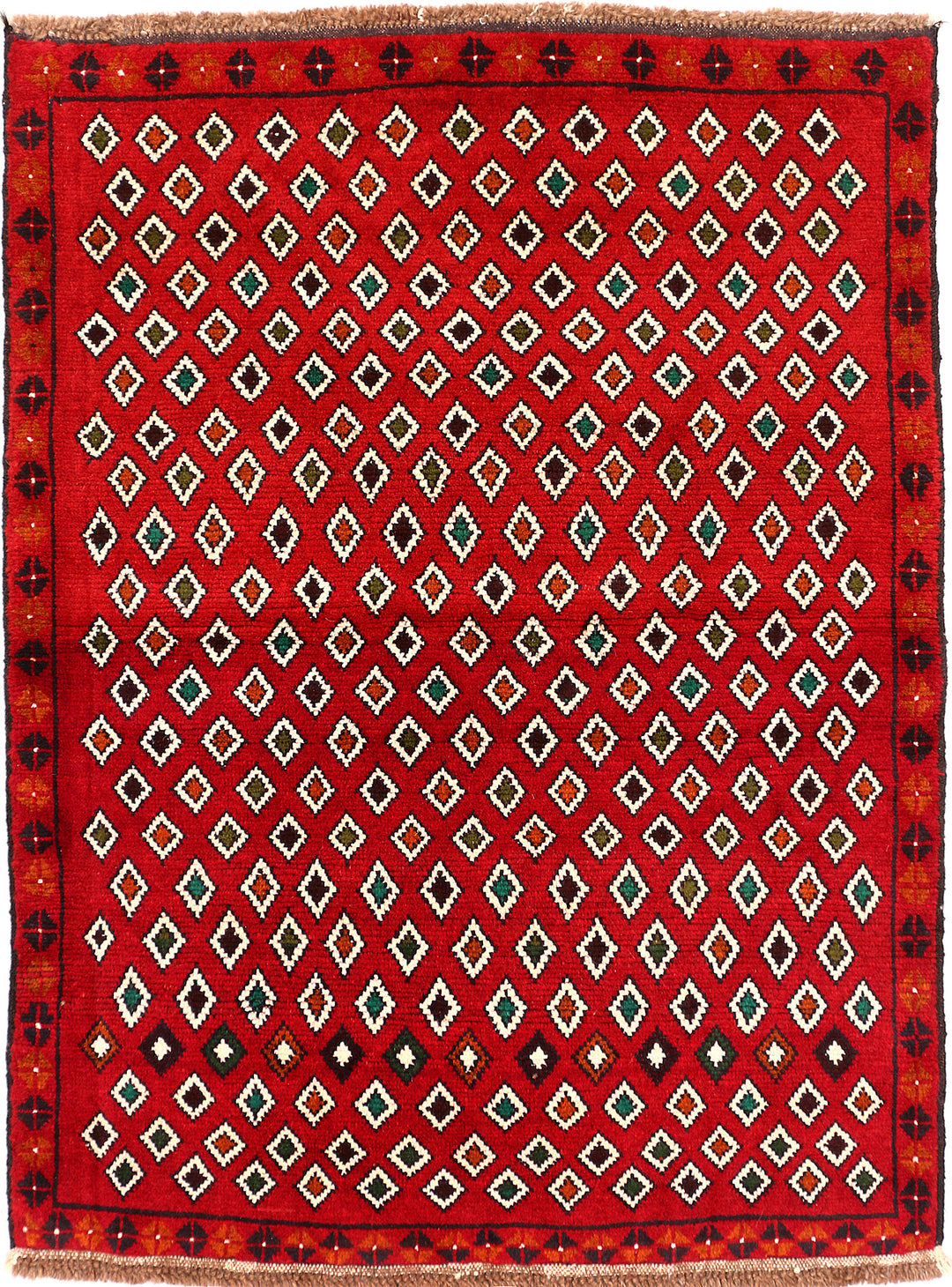Firebrick Baluchi 3' 5 x 4' 6 - No. 55131 - ALRUG Rug Store