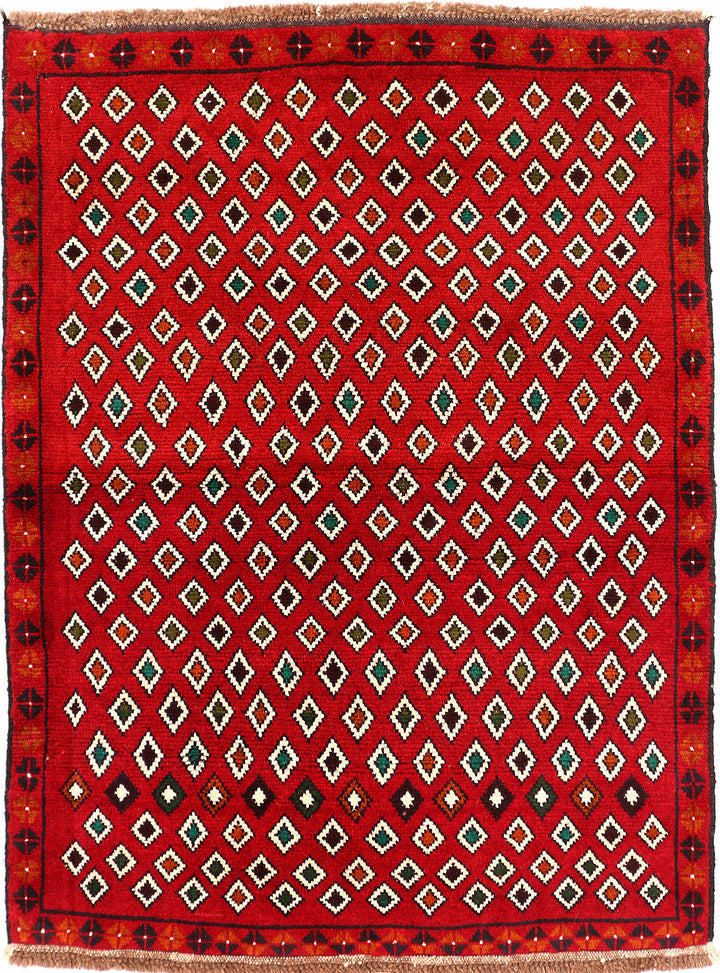 Firebrick Baluchi 3' 5 x 4' 6 - No. 55131 - ALRUG Rug Store