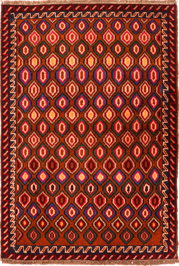 Multi Colored Baluchi 3' 2 x 4' 8 - No. 55132 - ALRUG Rug Store