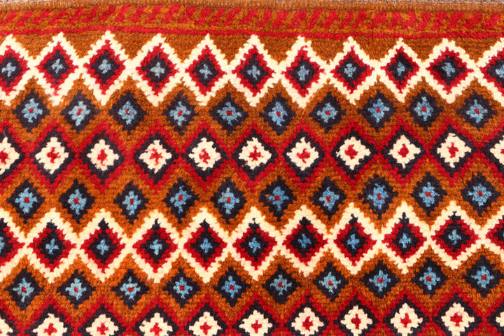 Multi Colored Baluchi 3' 4 x 4' 6 - No. 55135 - ALRUG Rug Store