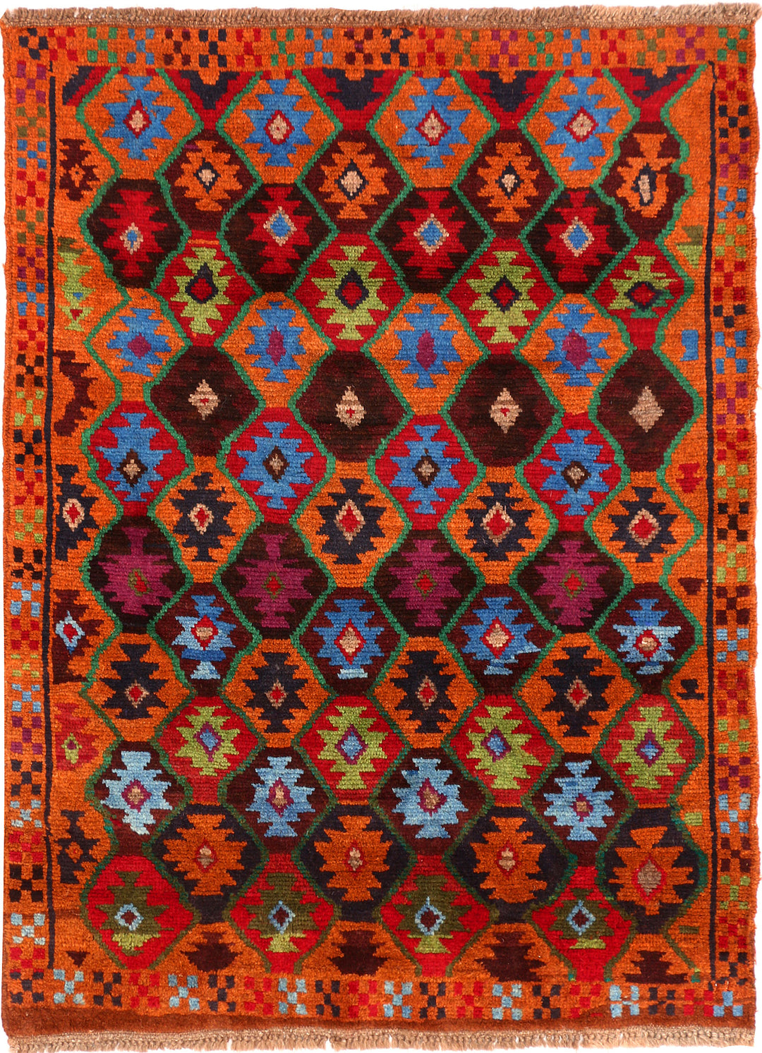 Multi Colored Baluchi 3' 4 x 4' 6 - No. 55142 - ALRUG Rug Store