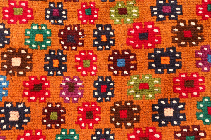 Dark Orange Baluchi 3' 4 x 4' 9 - No. 55143 - ALRUG Rug Store