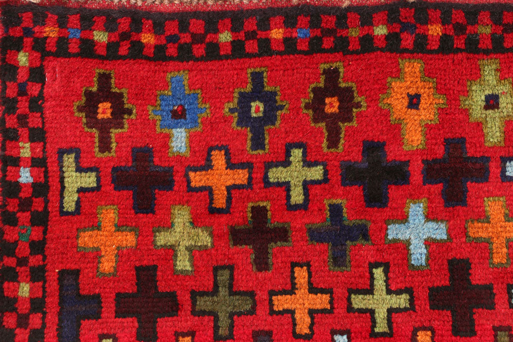 Multi Colored Baluchi 3' 4 x 4' 11 - No. 55145 - ALRUG Rug Store