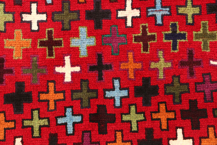 Multi Colored Baluchi 3' 4 x 4' 11 - No. 55145 - ALRUG Rug Store