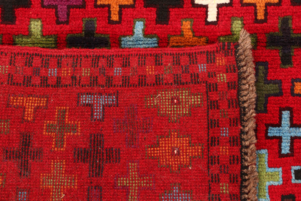 Multi Colored Baluchi 3' 4 x 4' 11 - No. 55145 - ALRUG Rug Store