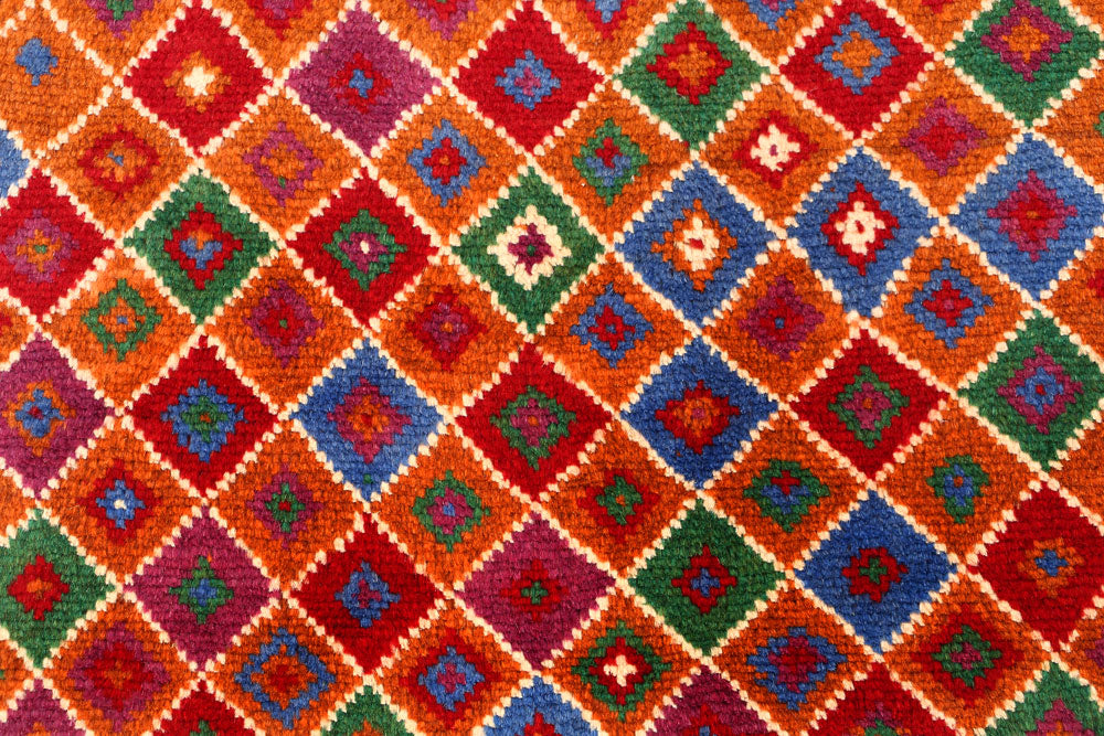 Multi Colored Baluchi 3' 3 x 4' 5 - No. 55150 - ALRUG Rug Store