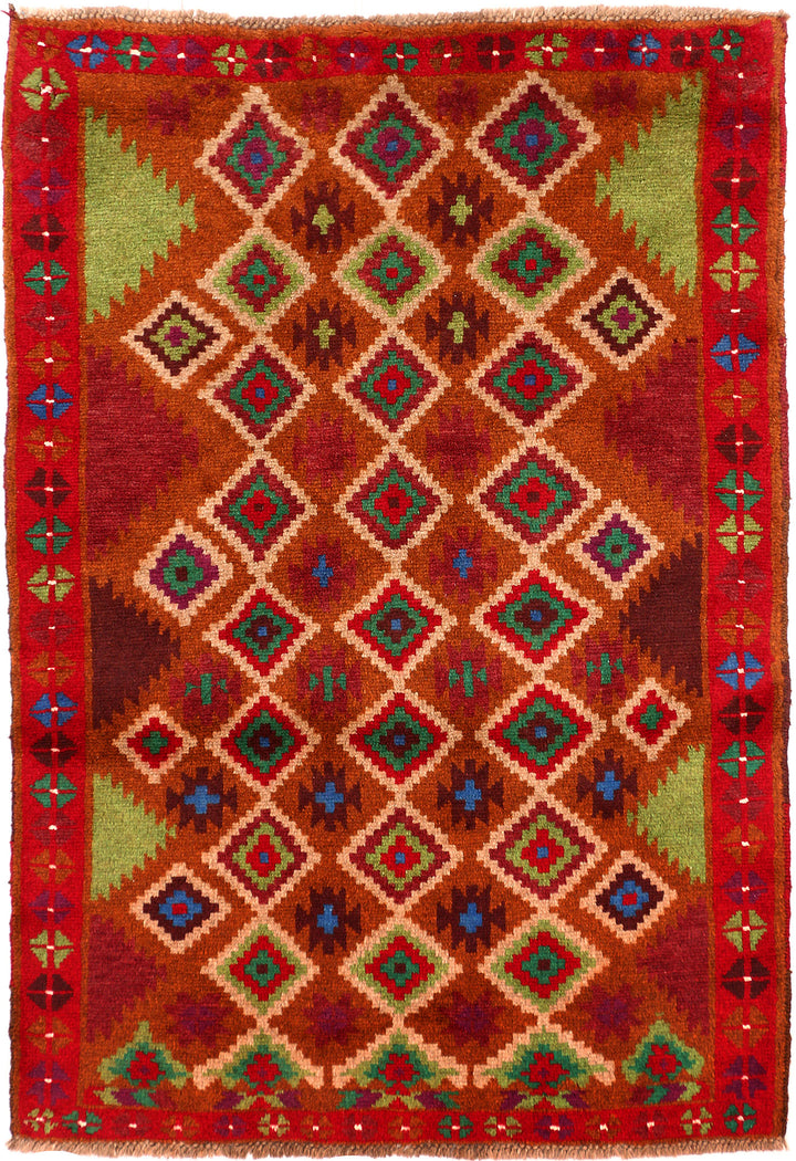 Multi Colored Baluchi 3' 3 x 4' 9 - No. 55152 - ALRUG Rug Store
