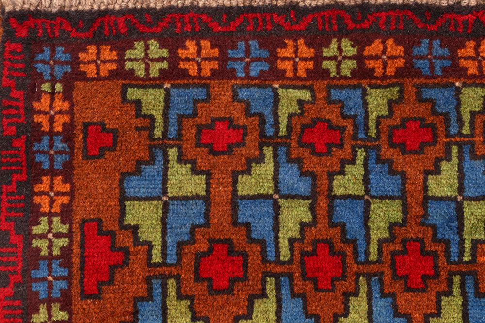 Multi Colored Baluchi 3' 3 x 4' 11 - No. 55155 - ALRUG Rug Store
