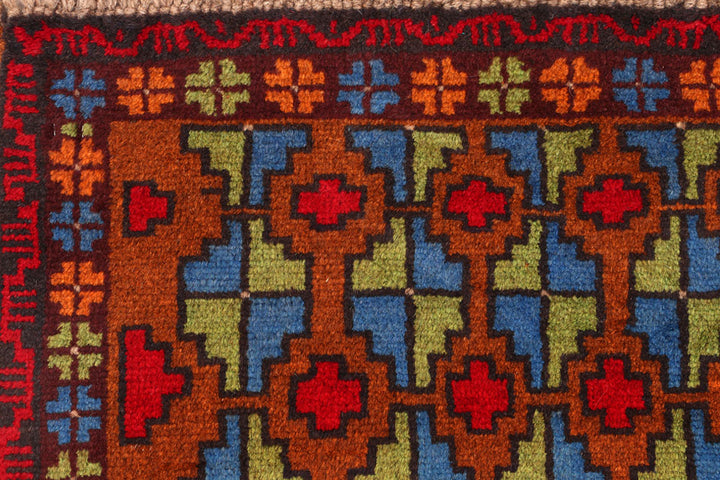 Multi Colored Baluchi 3' 3 x 4' 11 - No. 55155 - ALRUG Rug Store
