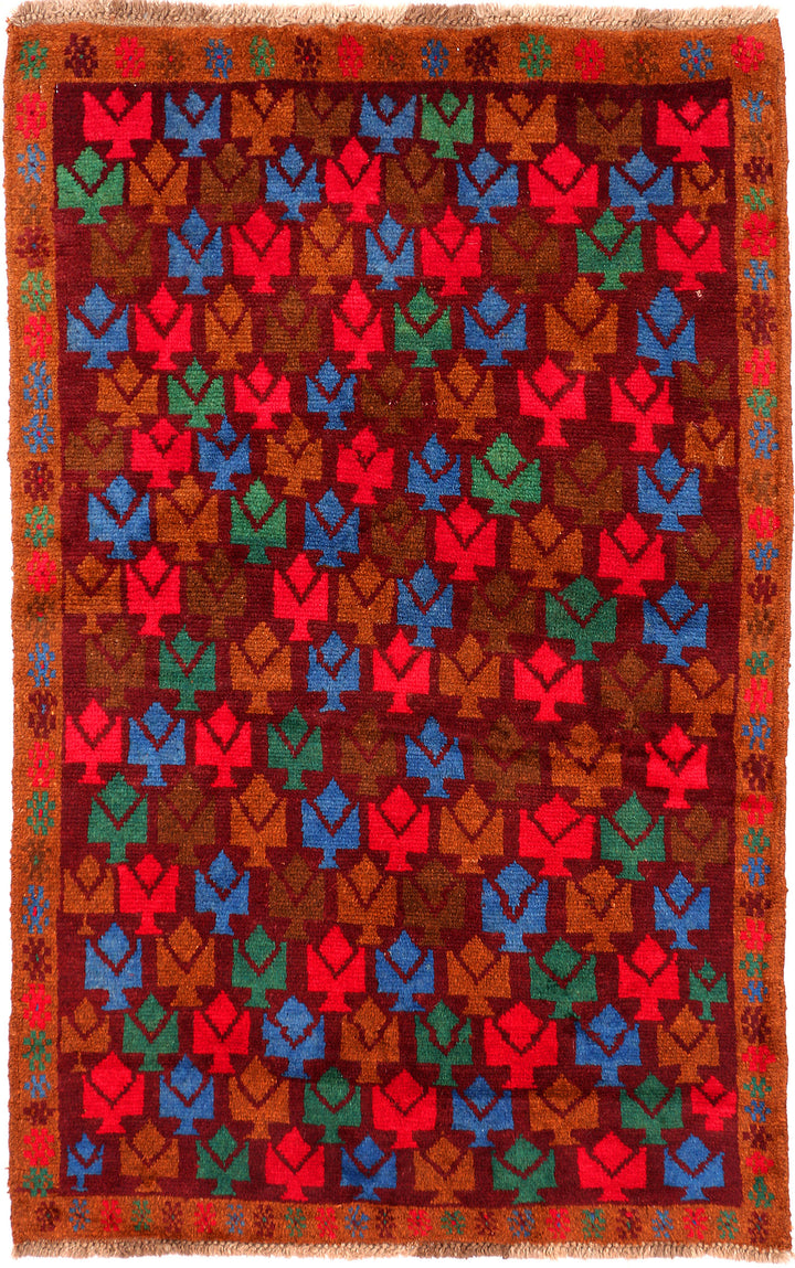 Multi Colored Baluchi 3' 3 x 5' 1 - No. 55158 - ALRUG Rug Store
