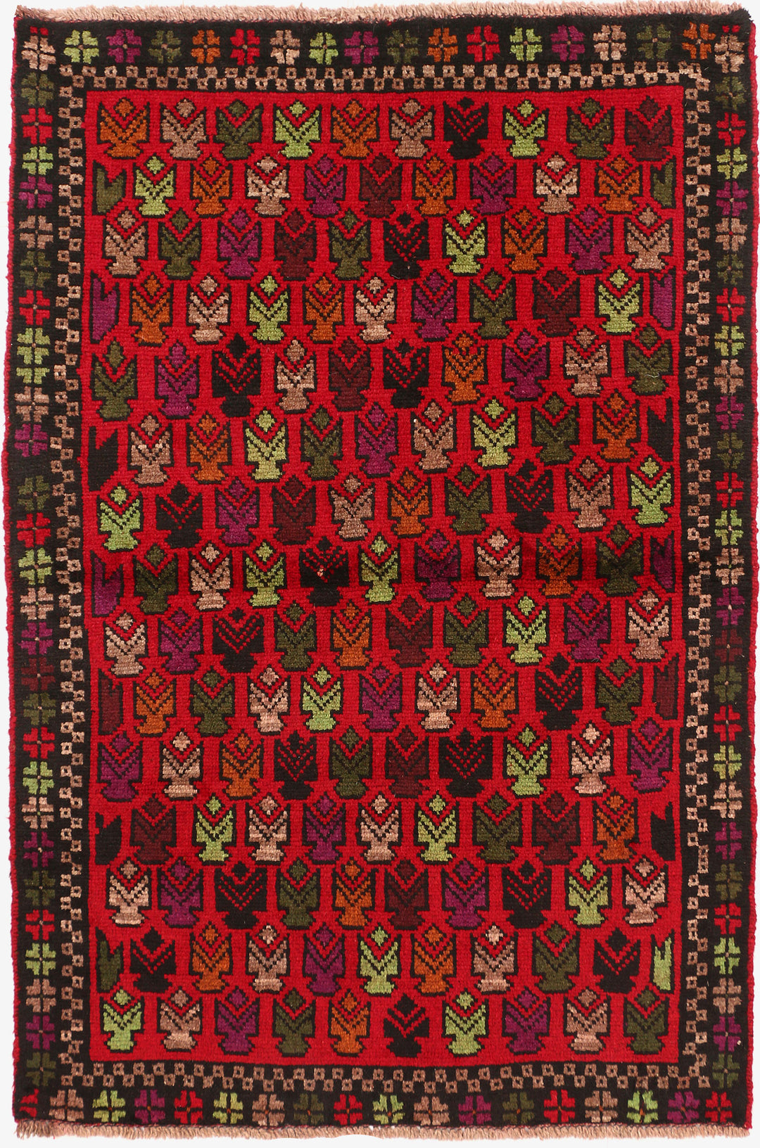 Multi Colored Baluchi 3' 3 x 4' 9 - No. 55161 - ALRUG Rug Store