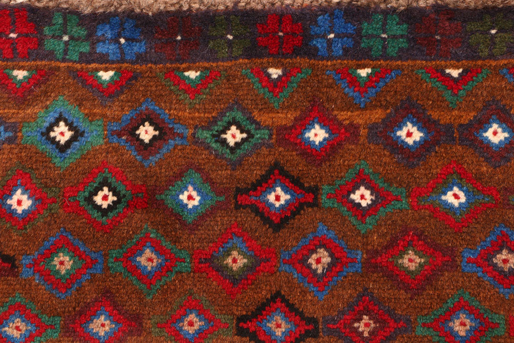 Saddle Brown Baluchi 3' 5 x 4' 9 - No. 55165 - ALRUG Rug Store
