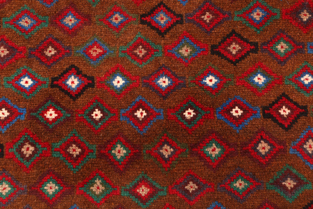Saddle Brown Baluchi 3' 5 x 4' 9 - No. 55165 - ALRUG Rug Store