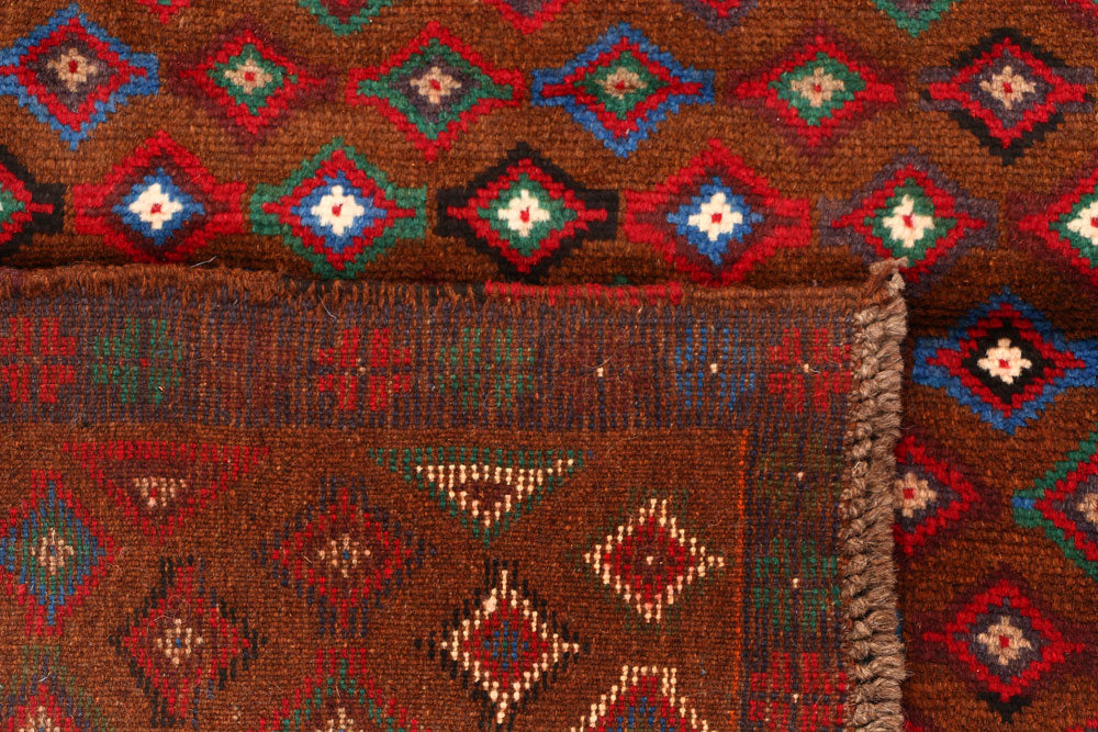 Saddle Brown Baluchi 3' 5 x 4' 9 - No. 55165 - ALRUG Rug Store