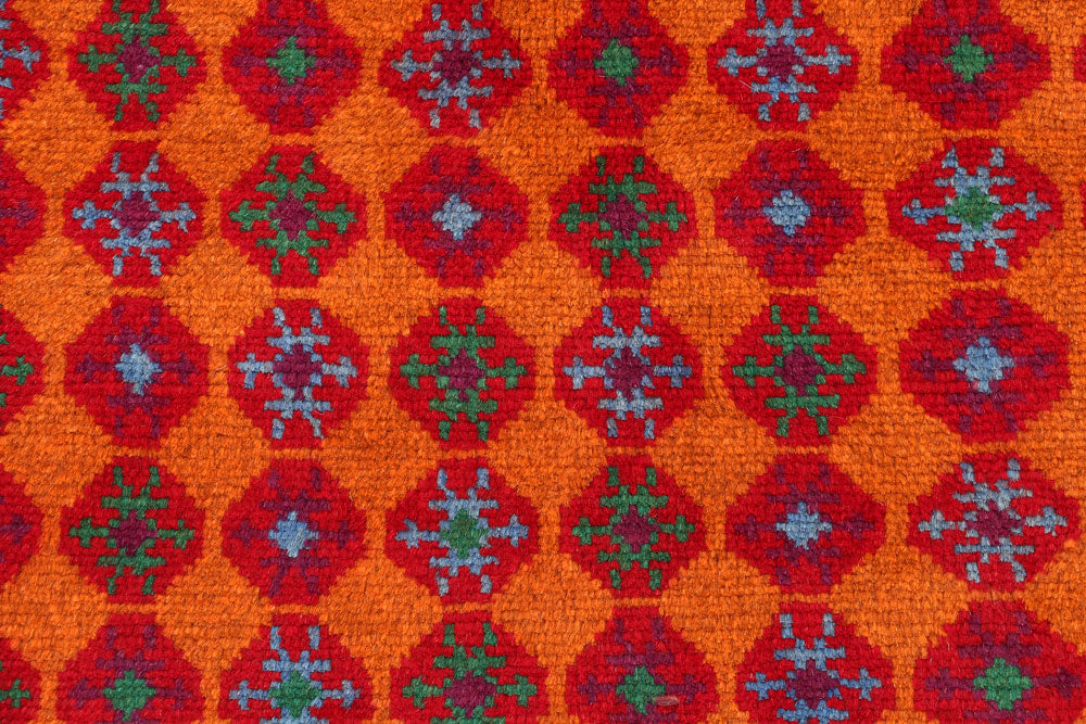 Dark Orange Baluchi 3' 5 x 4' 9 - No. 55166 - ALRUG Rug Store