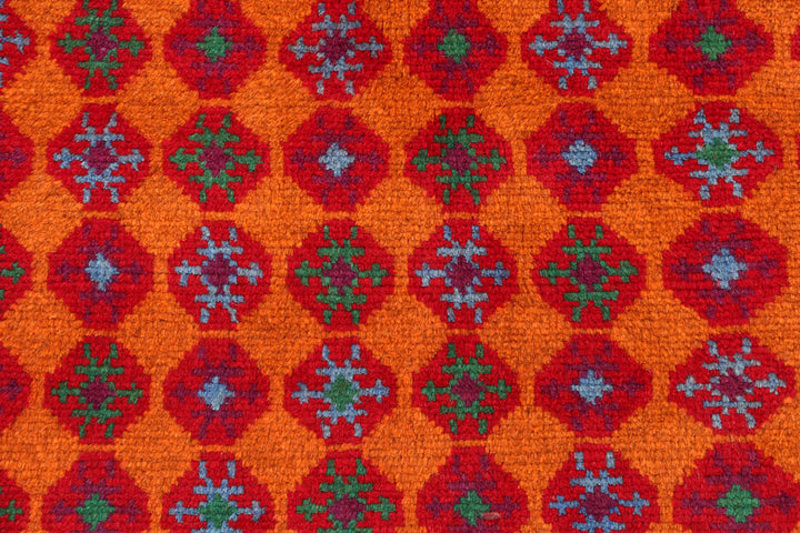 Dark Orange Baluchi 3' 5 x 4' 9 - No. 55166 - ALRUG Rug Store