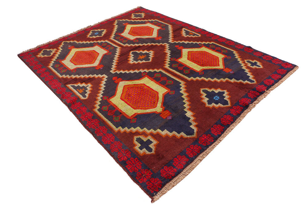 Multi Colored Baluchi 6' x 7' 5 - No. 55169 - ALRUG Rug Store