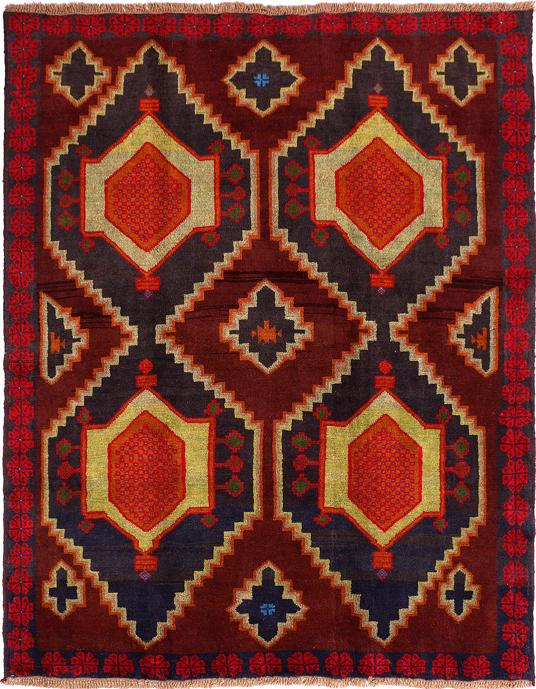 Multi Colored Baluchi 6' x 7' 5 - No. 55169 - ALRUG Rug Store