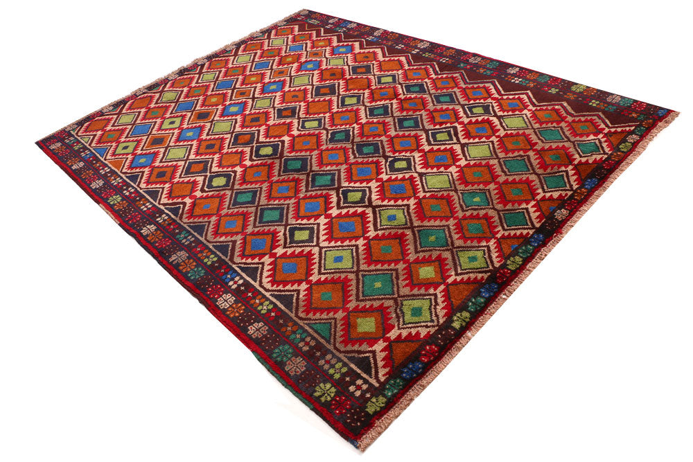 Multi Colored Baluchi 6' 3 x 7' 10 - No. 55179 - ALRUG Rug Store