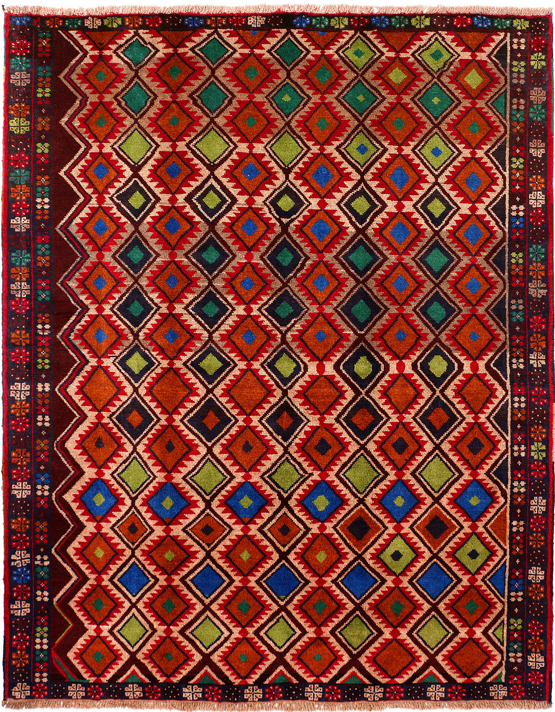 Multi Colored Baluchi 6' 3 x 7' 10 - No. 55179 - ALRUG Rug Store