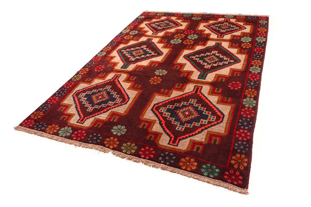 Multi Colored Baluchi 5' 10 x 8' 2 - No. 55185 - ALRUG Rug Store