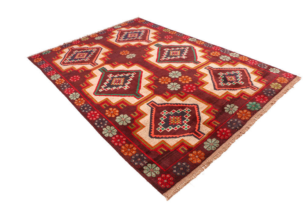 Multi Colored Baluchi 5' 10 x 8' 2 - No. 55185 - ALRUG Rug Store