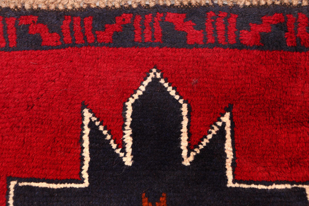 Red Baluchi 2' 6 x 11' 8 - No. 55188 - ALRUG Rug Store