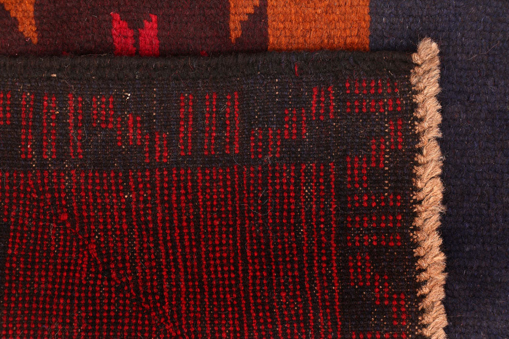 Red Baluchi 2' 6 x 11' 8 - No. 55188 - ALRUG Rug Store