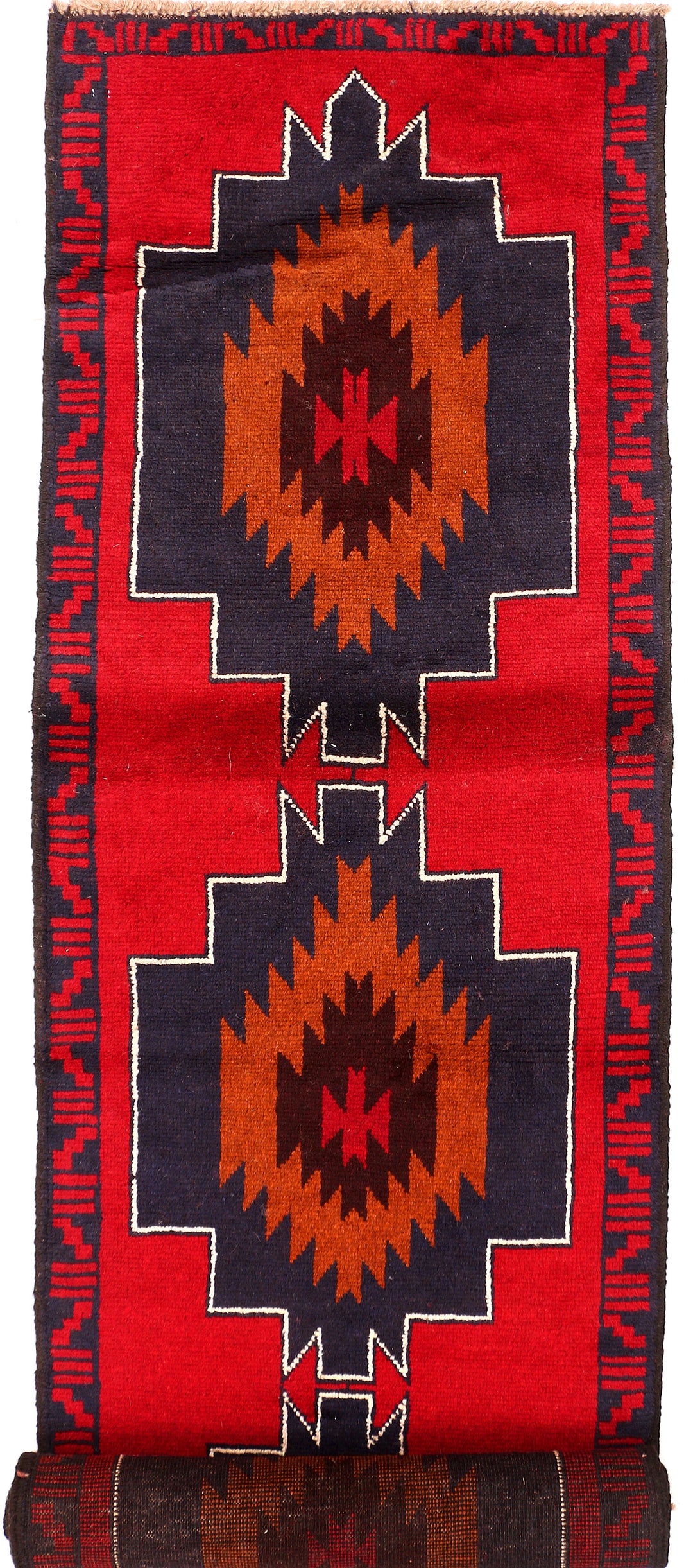 Red Baluchi 2' 6 x 11' 8 - No. 55188 - ALRUG Rug Store