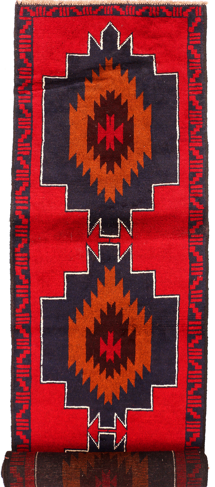 Red Baluchi 2' 6 x 11' 8 - No. 55188 - ALRUG Rug Store