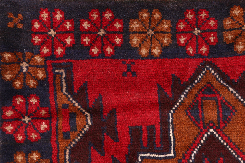Red Baluchi 2' 8 x 12' 2 - No. 55189 - ALRUG Rug Store