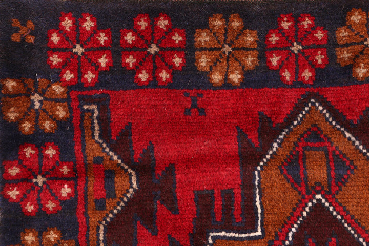 Red Baluchi 2' 8 x 12' 2 - No. 55189 - ALRUG Rug Store