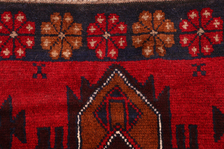 Red Baluchi 2' 8 x 12' 2 - No. 55189 - ALRUG Rug Store