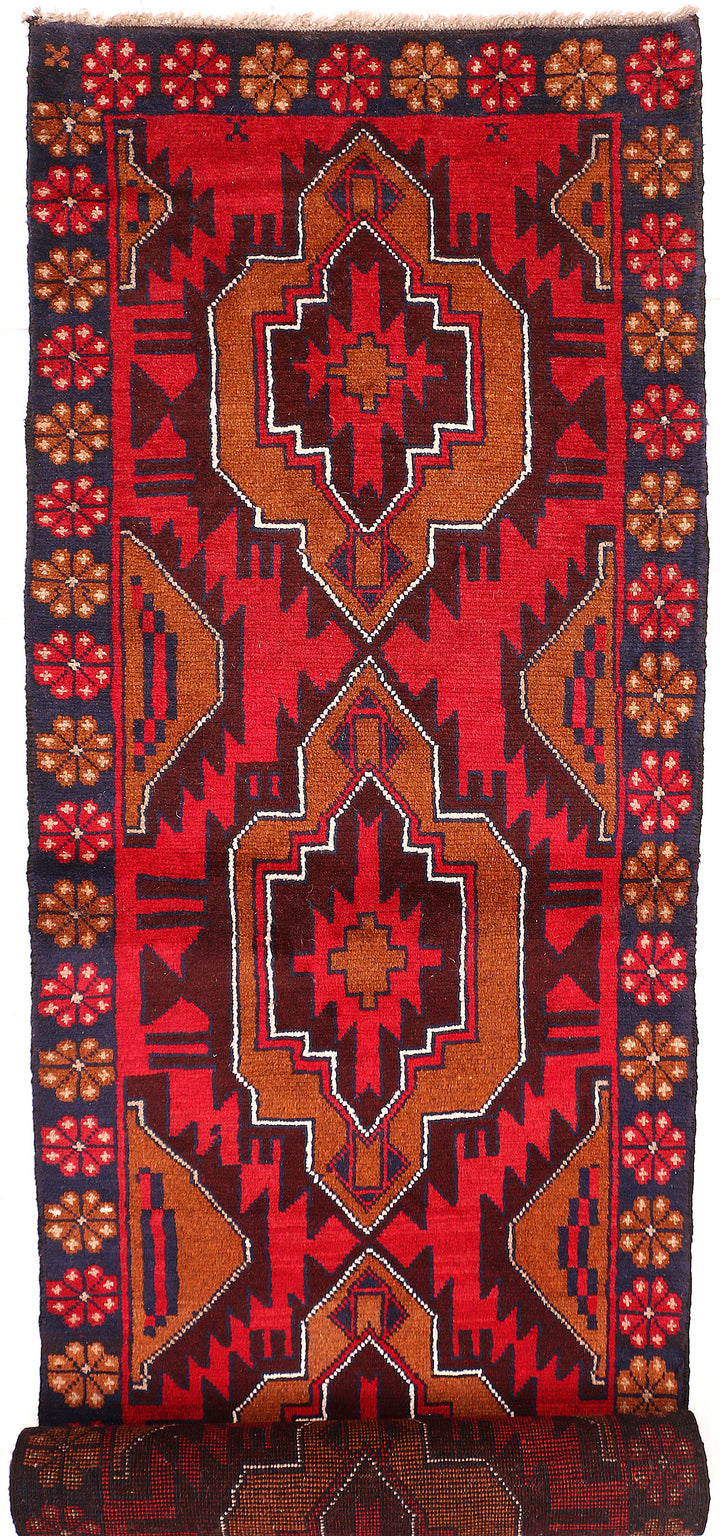 Red Baluchi 2' 8 x 12' 2 - No. 55189 - ALRUG Rug Store