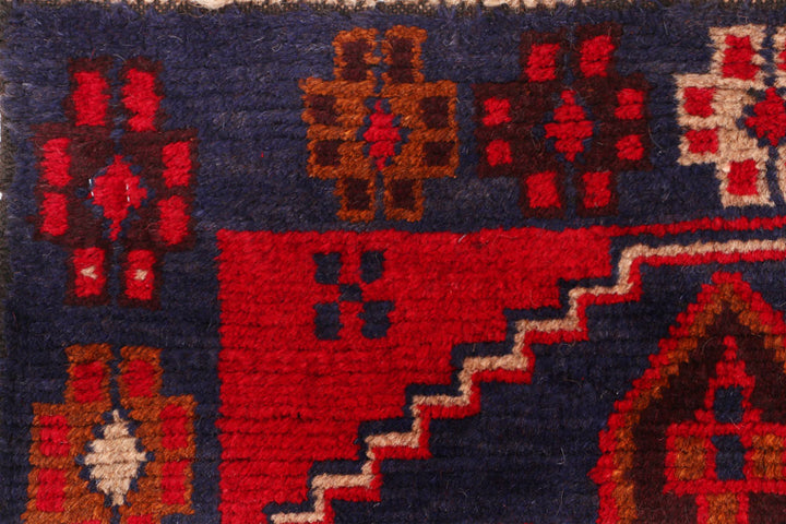 Dark Slateblue Baluchi 2' 6 x 12' 8 - No. 55190 - ALRUG Rug Store